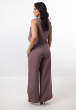 Conjunto Abigail Marrom Bordô