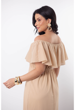 Vestido Laura Bordado Bege