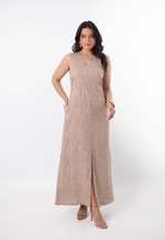 Vestido Fernanda Marrom Cappuccino