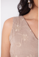 Vestido Fernanda Marrom Cappuccino
