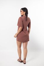 Vestido Ágatha Marrom Bordô