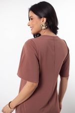 Vestido Ágatha Marrom Bordô