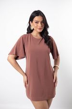 Vestido Ágatha Marrom Bordô