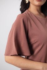 Vestido Ágatha Marrom Bordô