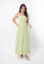 Vestido Marinês Verde Chá