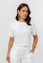 Blusa Cecília Alfaiataria Mari Off White 