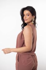 Conjunto Bruna Marrom Bordô