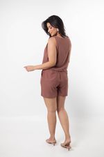Conjunto Bruna Marrom Bordô