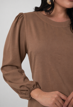 Vestido Tainá Marrom Castanho Escuro