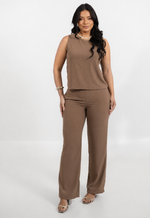 Conjunto Raquel Marrom Castanho Escuro