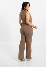 Conjunto Raquel Marrom Castanho Escuro
