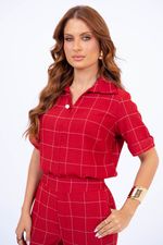 Conjunto Núbia Vermelho Bordô