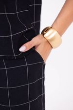 Conjunto Núbia Preto Quadriculado