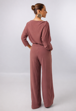 Conjunto França Marrom Bordô