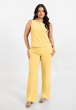 Conjunto Raquel Amarelo Manteiga