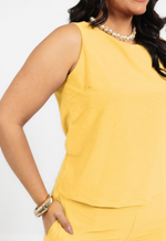 Conjunto Raquel Amarelo Manteiga
