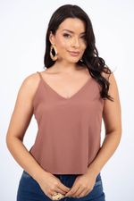 Blusa May Marrom Bordô