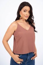 Blusa May Marrom Bordô
