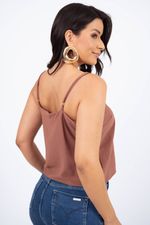Blusa May Marrom Bordô