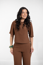 Blusa Tânia Dunas Chocolate