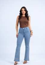 Calça Jeans Flare Raquel Claro 