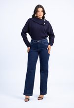 Blusa Ludmila Azul Marinho