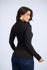 Blusa Ingrid Canelada Preto