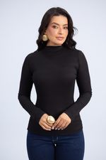 Blusa Ingrid Canelada Preto