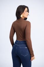 Blusa Ingrid Canelada Chocolate