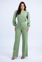 Conjunto Selena Verde Chá 