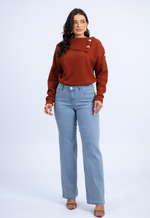 Calça Jeans Reta Flávia Claro 