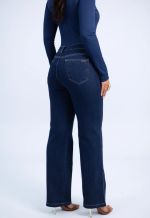 Calça Jeans Reta Flávia Escuro 
