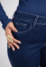 Calça Jeans Reta Flávia Escuro 