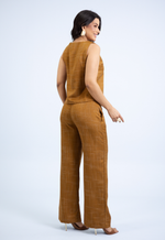 Calça Raquel Slub Sienna Caramelo