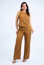 Calça Raquel Slub Sienna Caramelo