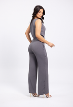 Conjunto Raquel Risca de Giz Cinza