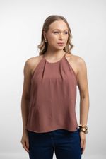 Blusa Naty Marrom Bordô