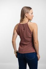 Blusa Naty Marrom Bordô