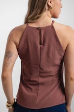Blusa Naty Marrom Bordô