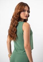 Blusa Raquel Verde Militar 