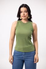 Blusa Dany Canelada Verde Musgo
