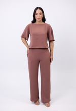 Conjunto Tânia Marrom Bordô