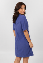 Vestido Ágatha Alfaiataria Mari Azul Carbono