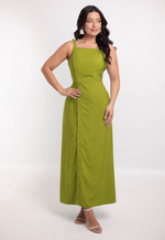 Vestido Pérola Marrant Hermés Verde Militar