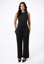 Conjunto Raquel Risca de Giz Preto