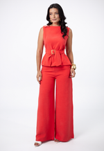 Conjunto Cleide Laranja Flamingo