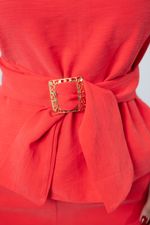 Conjunto Cleide Laranja Flamingo