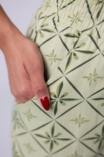 Conjunto Camila Slub Estampado Verde Chá