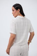 Conjunto Núbia Off White Quadriculado 