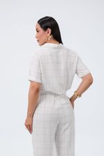 Conjunto Núbia Off White Quadriculado 